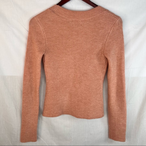 ASOS DESIGN Tall Scoop Neck Womens Sz O  US S Cardigan Pink Classic - Picture 2 of 9